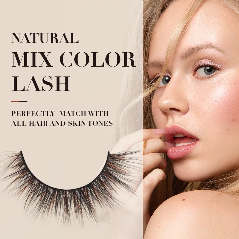 St Future Natural Mixed-Color Strip Lashes