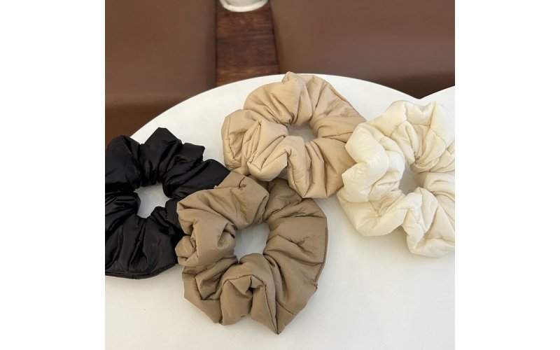 Puffer-Fabric Cloud Scrunchie Collection