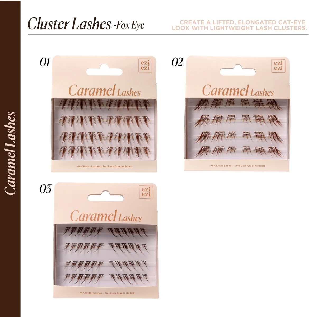 St Future Caramel Brown Cluster Lash Kit