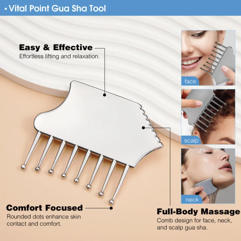 St Future Vital Point Metal Gua Sha Massage Tool