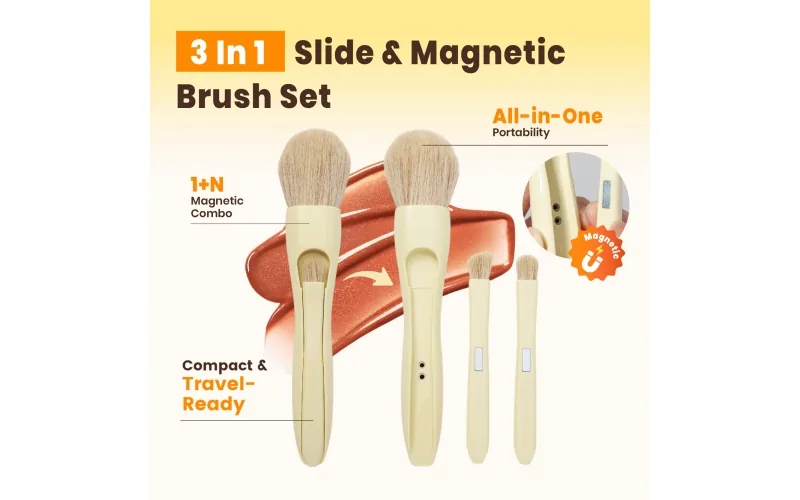 St Future Colección de brochas de maquillaje modulares magnéticas todo en uno
