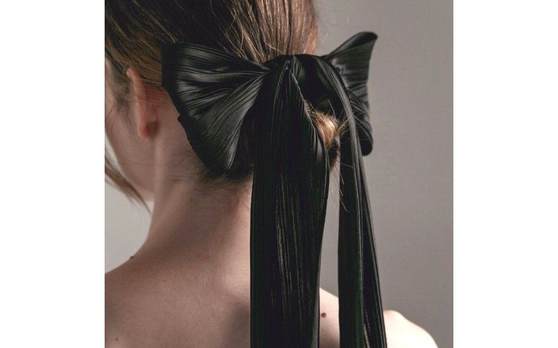 Satin Long-Ribbon Bow Hair Accessory Collection