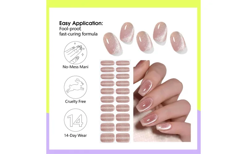 St Future Cat-Eye Semi-Cured Gel Nail Strips