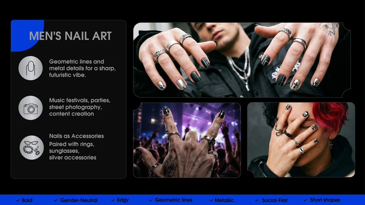 St Future Urban Edge Men's Press-On Nails