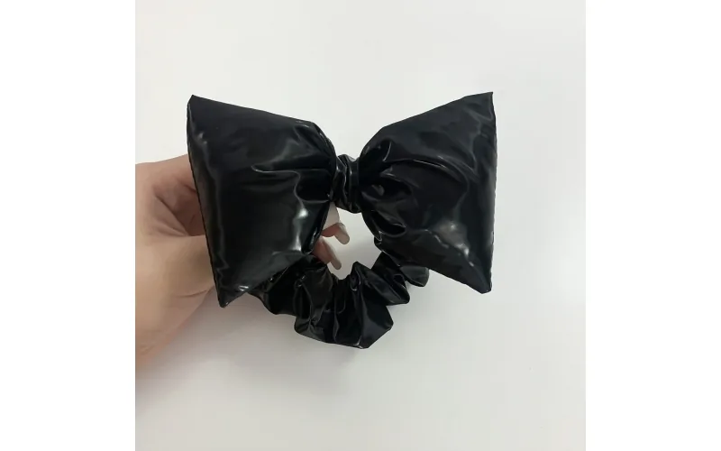 St Future Black Satin Bow Headband & Clip Collection