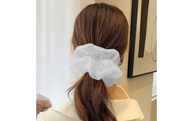 St Future Collection Recycled Chiffon & Organza Scrunchie