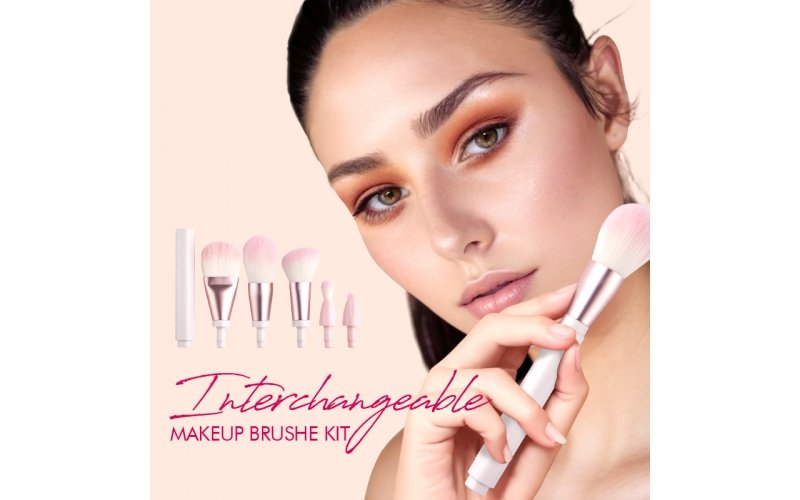 Interchangeable Makeup Brush Kit