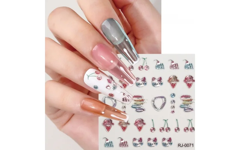 St Future 5D Embossed Nail Art Stickers