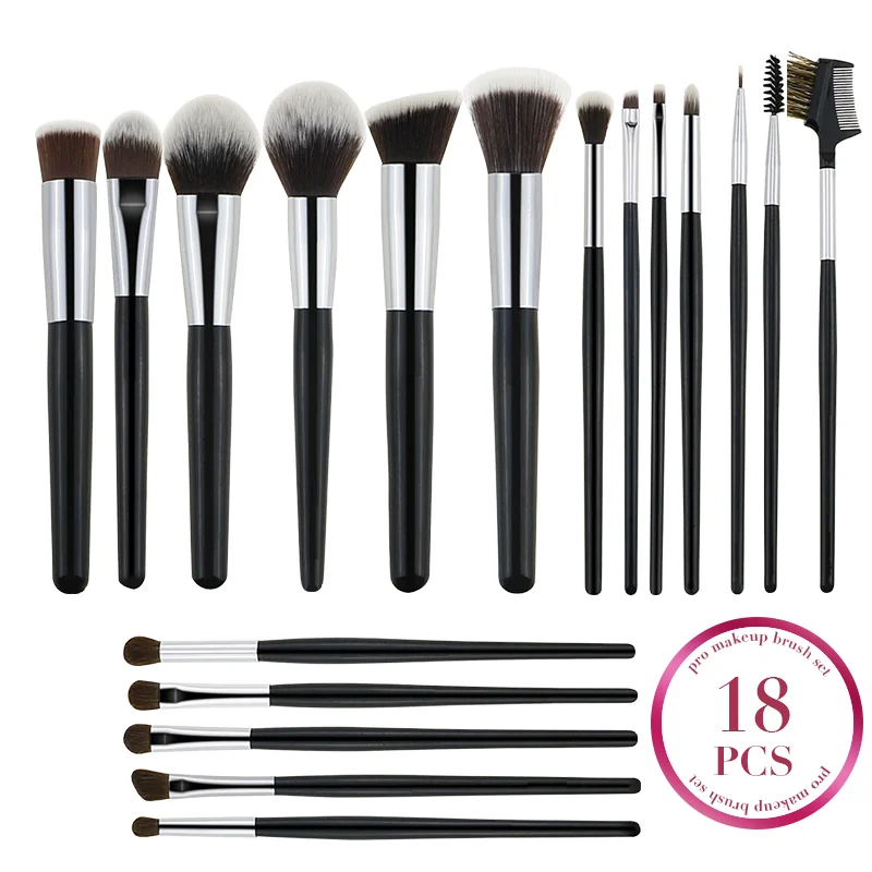 St Future Colección de brochas de maquillaje para principiantes de 18 piezas
