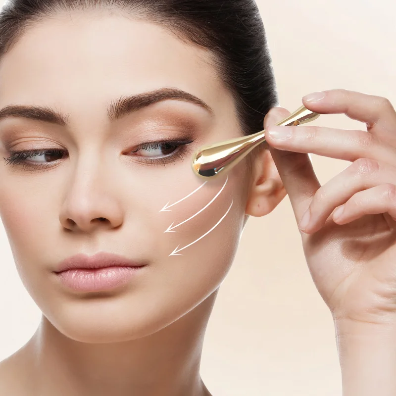 St Future Massage des yeux en métal et Spatule à la crème