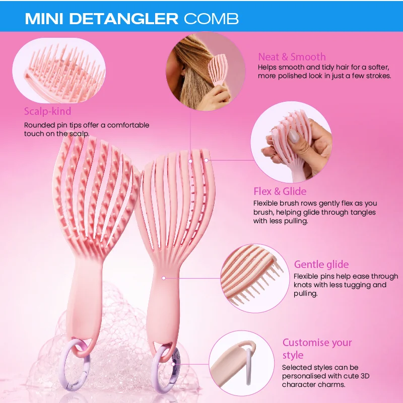 St Future Tiny hair brush,Maior Mini Detangler Comb
