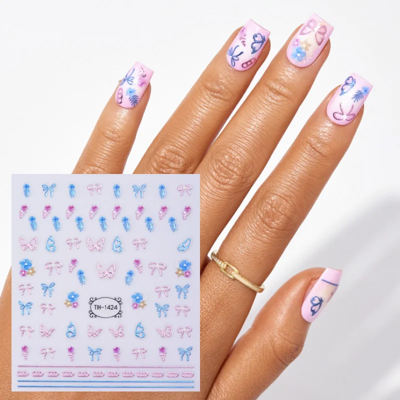 St Future Romantic Charm Bow Press-On Nails