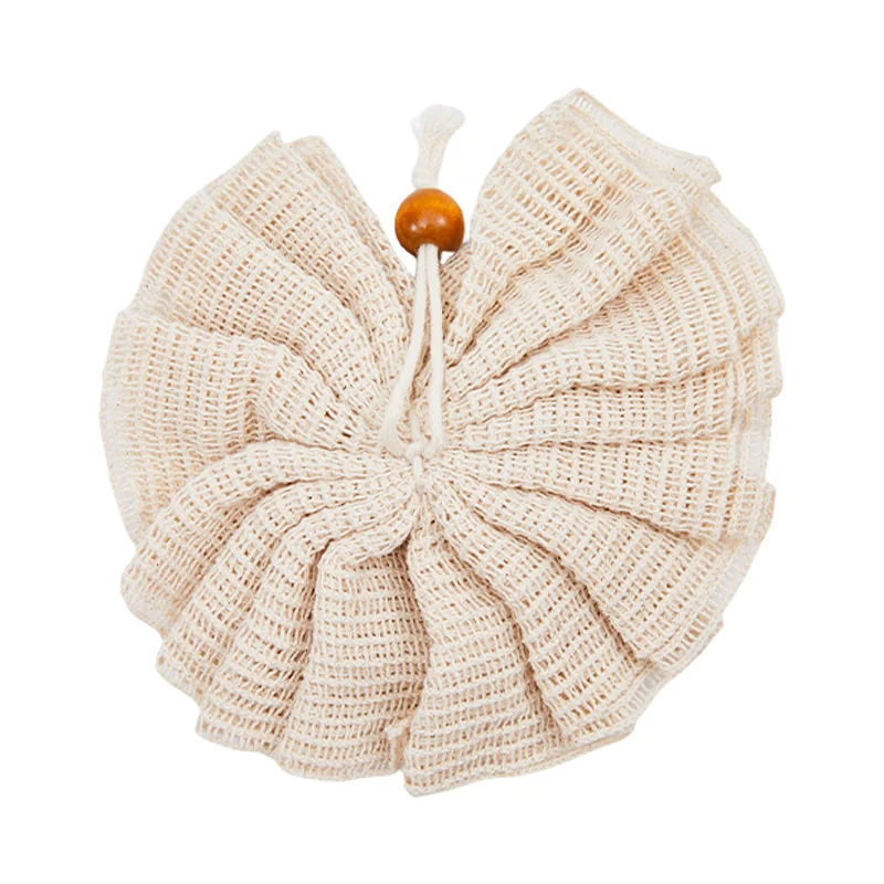 St Future Cotton Bath Sponge with Wooden Tightening Bead