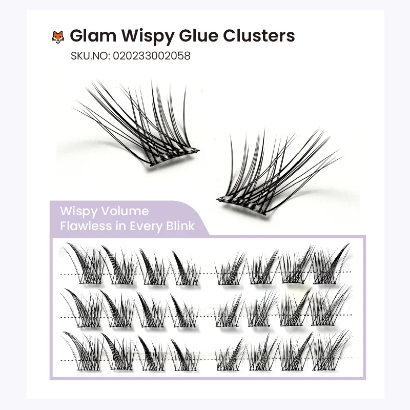 St Future Enchanted mixed colored Fox Segment Cluster Lashes-Cluster Lashes