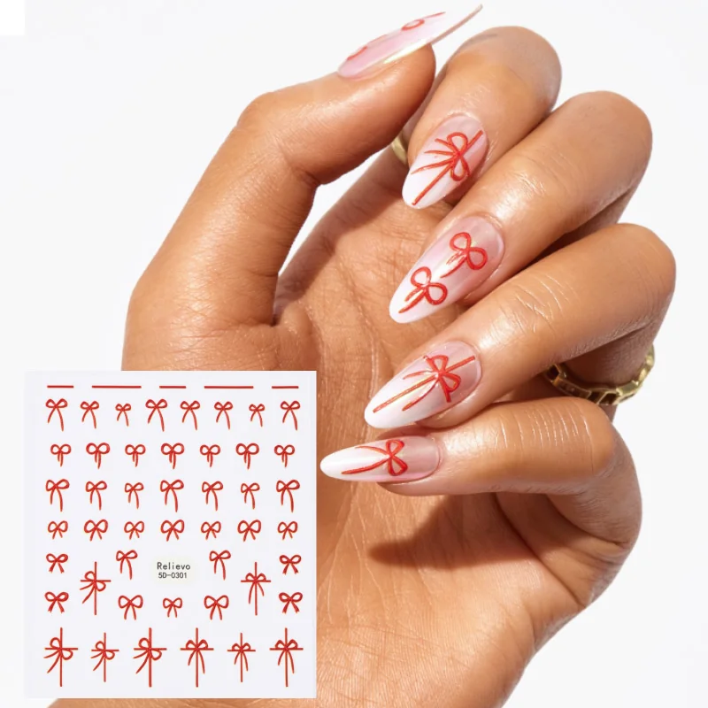 St Future Romantic Charm Bow Press-On Nails