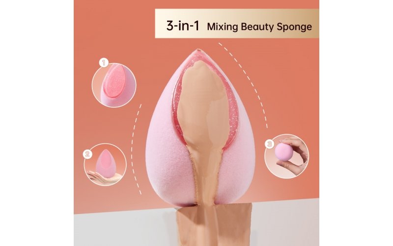 3-in-1 Multi-Texture Mixing Beauty Sponge Collection
