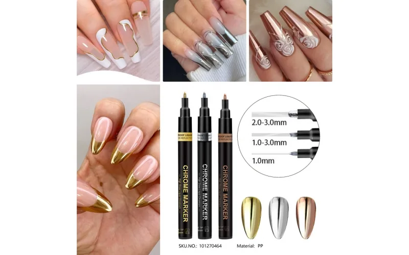 St Future NAILART GRAFFITI PEN colorido Uñas Art Graffiti Pen METALLIC Uñas Art Pen AIR COJÍN CROMADO Uñas Powder Pen fabricante proveedor de fábrica