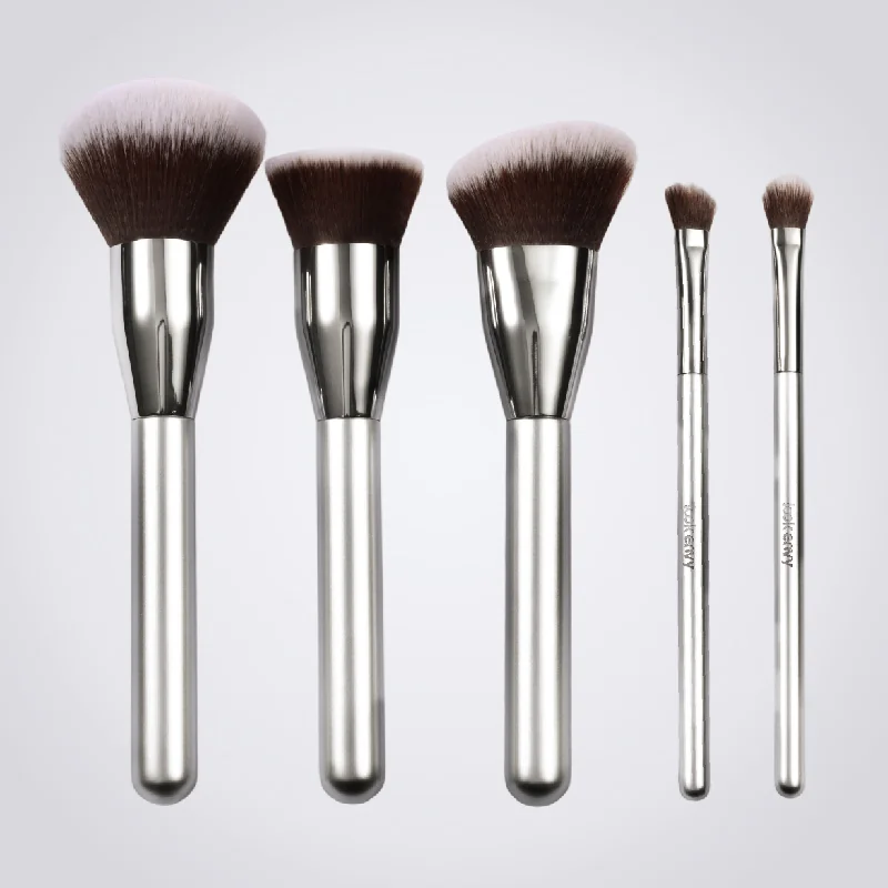 St Future Silver Luxe 5-Piece Metallic Makeup Brush Set