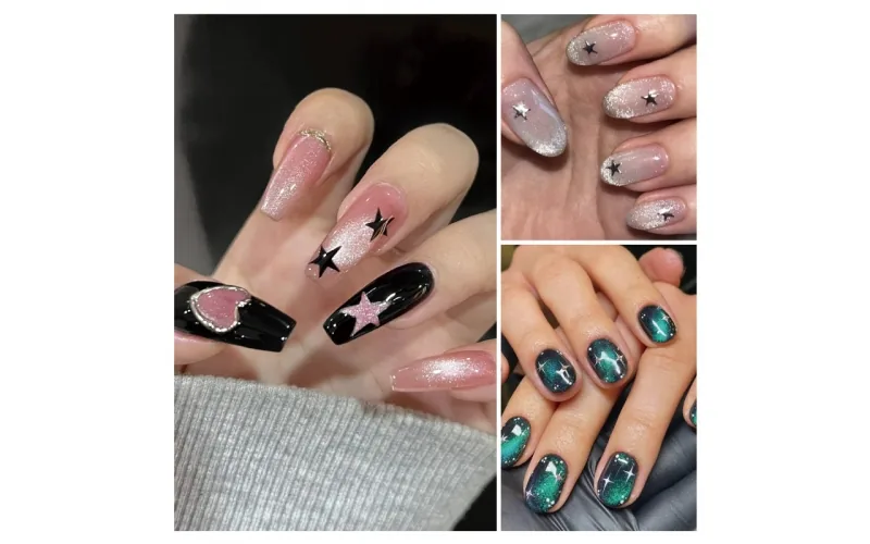 St Future French Geometric Cat-Eye Press-On Nails