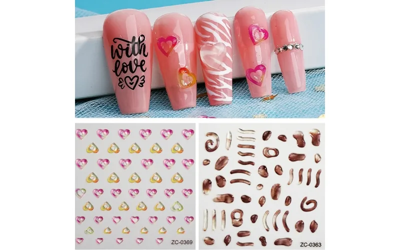 St Future 5D Embossed Nail Art Stickers