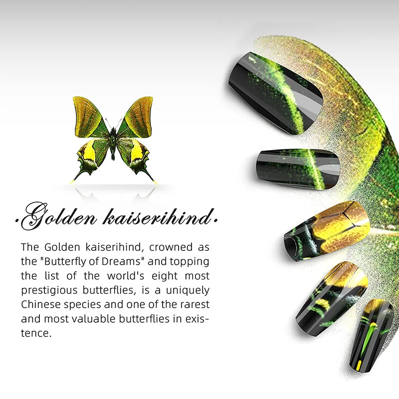 St Future Butterfly-Inspired Press-On Nails