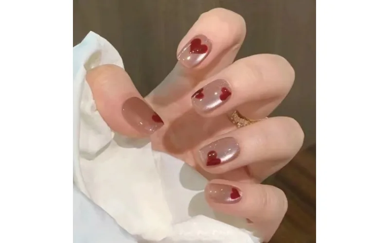 St Future Jewel-Tone Cat-Eye Press-On Nails