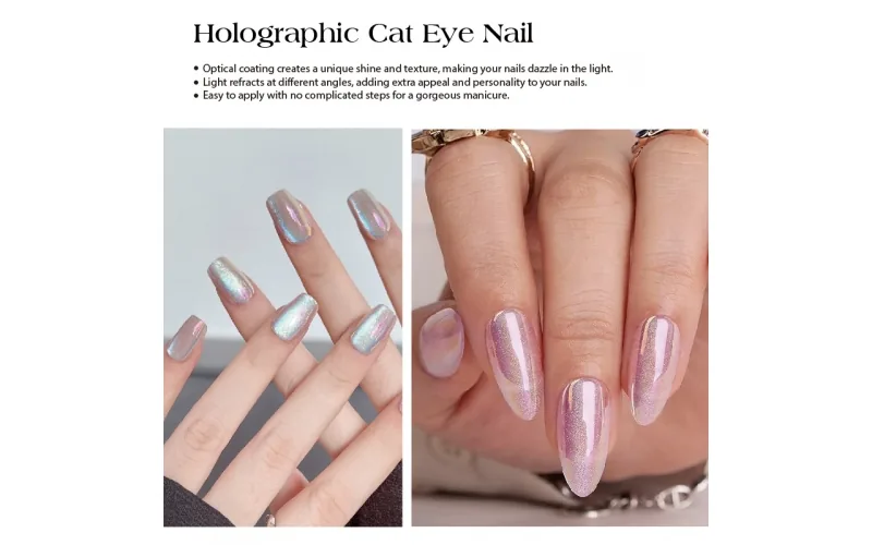 St Future Enchanted Cat-Eye Feline Glamour Press-On Nails