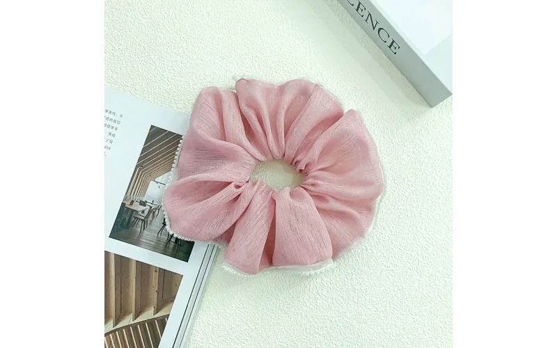 St Future Pleated Mesh Two-Tone Scrunchie Collection
