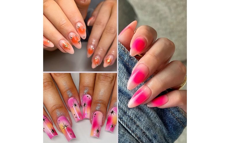 Neon Aura Gradient Press-On Nails