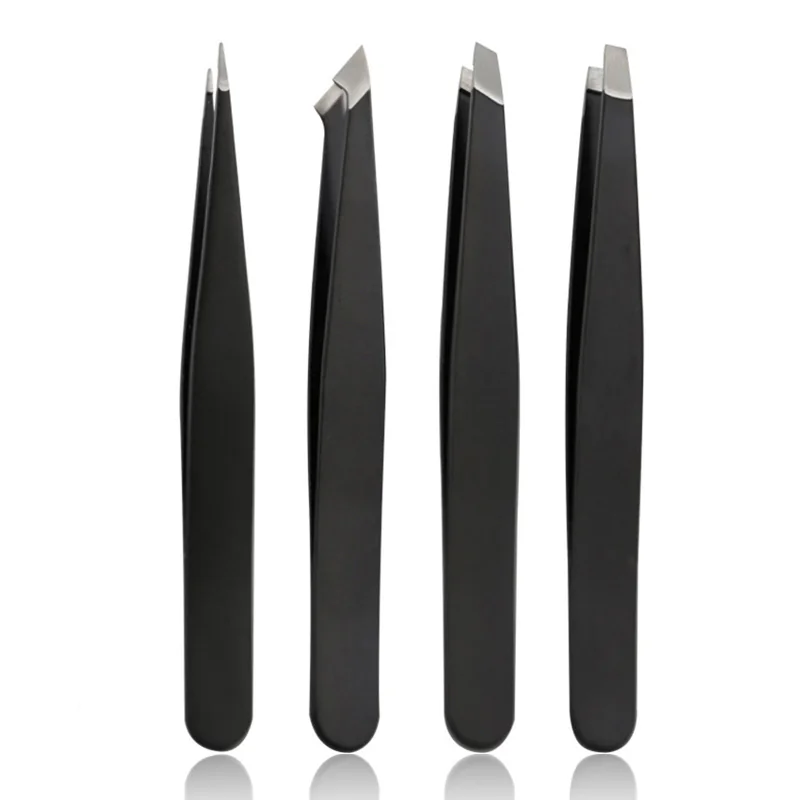 St Future Professional Stainless Steel Eyelash Tweezers Private Label Eyebrow Grooming Tweezer Set 4 Pieces  Tweezer Set 3 Pieces