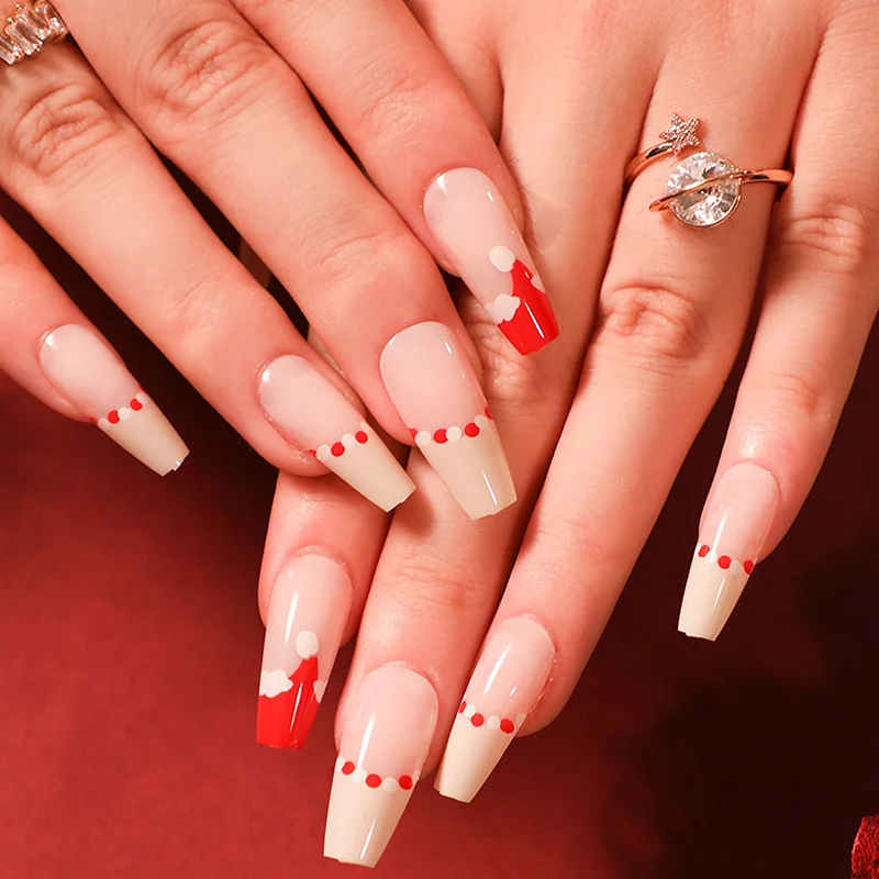 St Future Festive French Christmas Press-On Nails