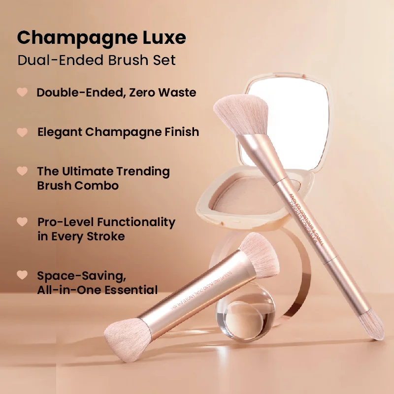 St Future Champagne Luxe Dual-Ended Brush Set