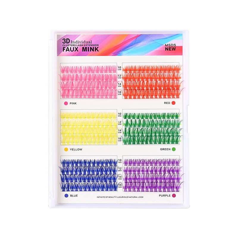 312-Piece 3D Mixed-Color Cluster Lash Set