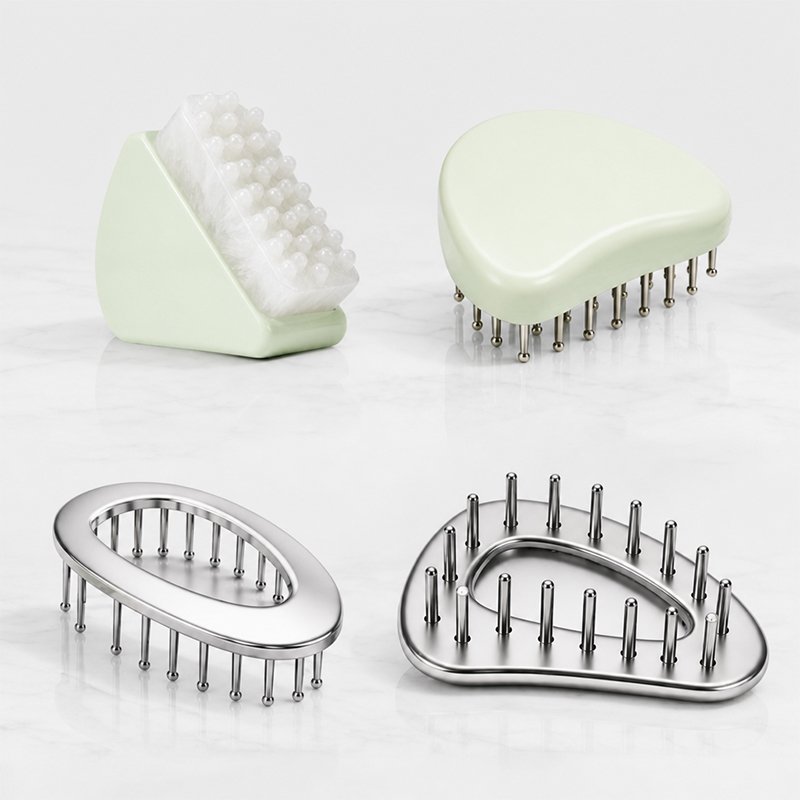 St Future Jade Stone Scalp Massage Comb