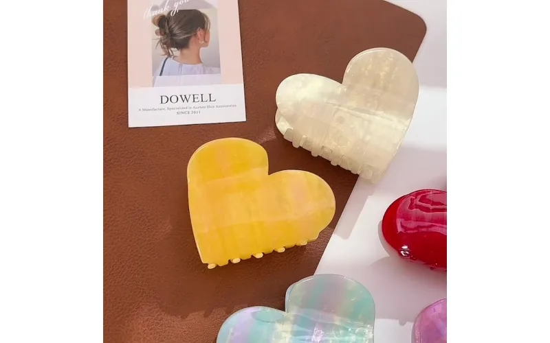 St Future Colorido Acetato con forma de corazón Clip Collection