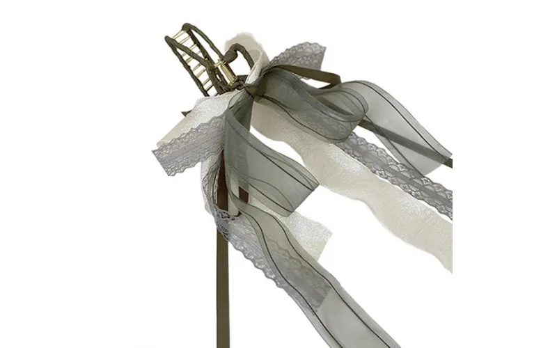 St Future Collection française Sheer-Mesh Bow Hair Clip