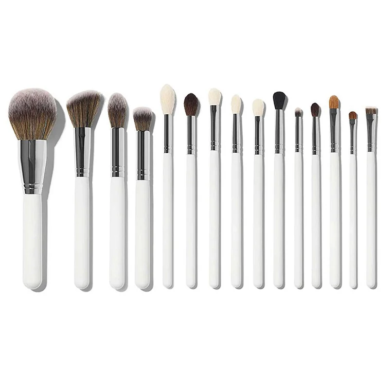 St Future Ensemble de pinceaux de maquillage blanc classique