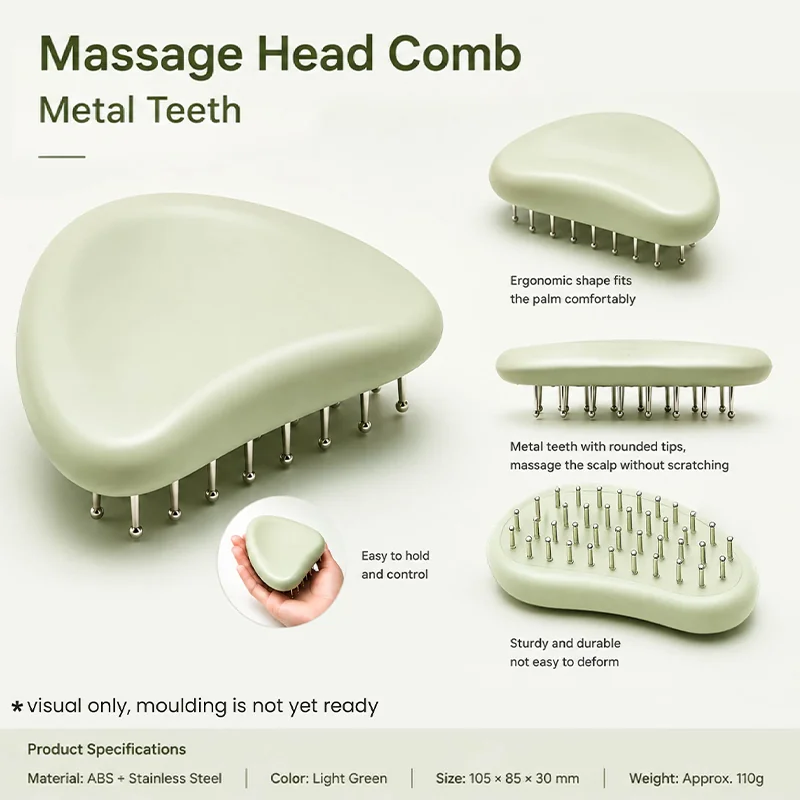 St Future Peigne de massage en pierre de jade