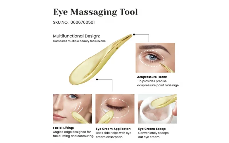 St Future Massage des yeux en métal et Spatule à la crème