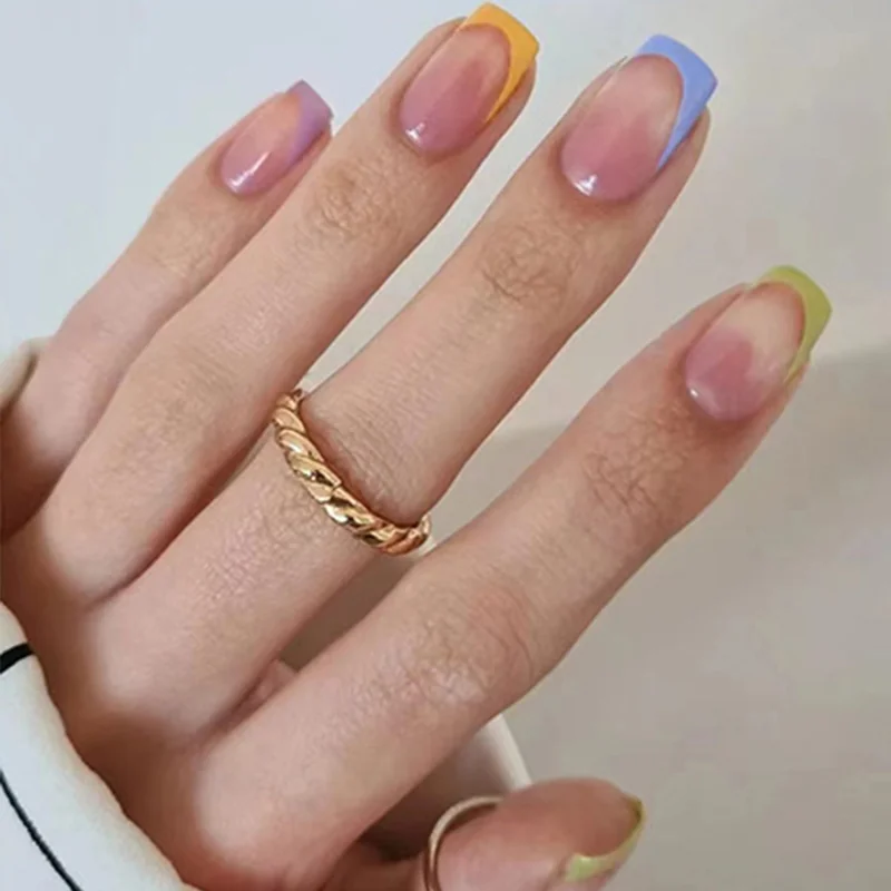 St Future Minimalist Neon French Press-On Nails