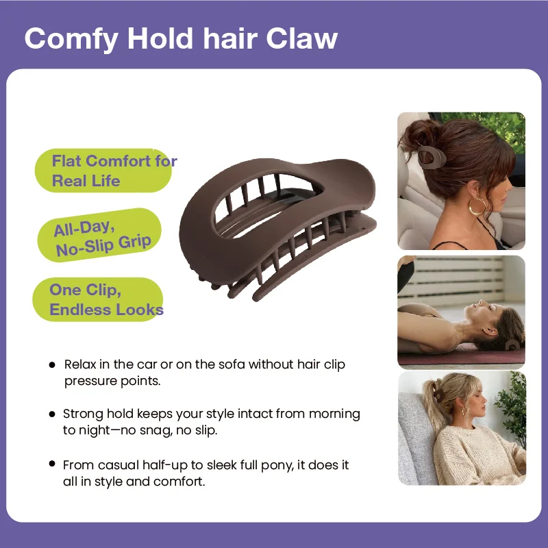 St Future Comfy Hold Flat No-Pressure Hair Claw Clip