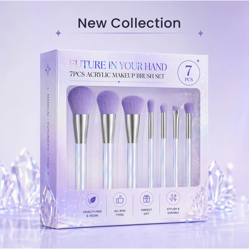 St Future Collection de pinceaux de maquillage célestes gravés au laser
