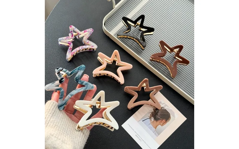 St Future Nearly Unbreakable Acetate Star Claw Clip Collection
