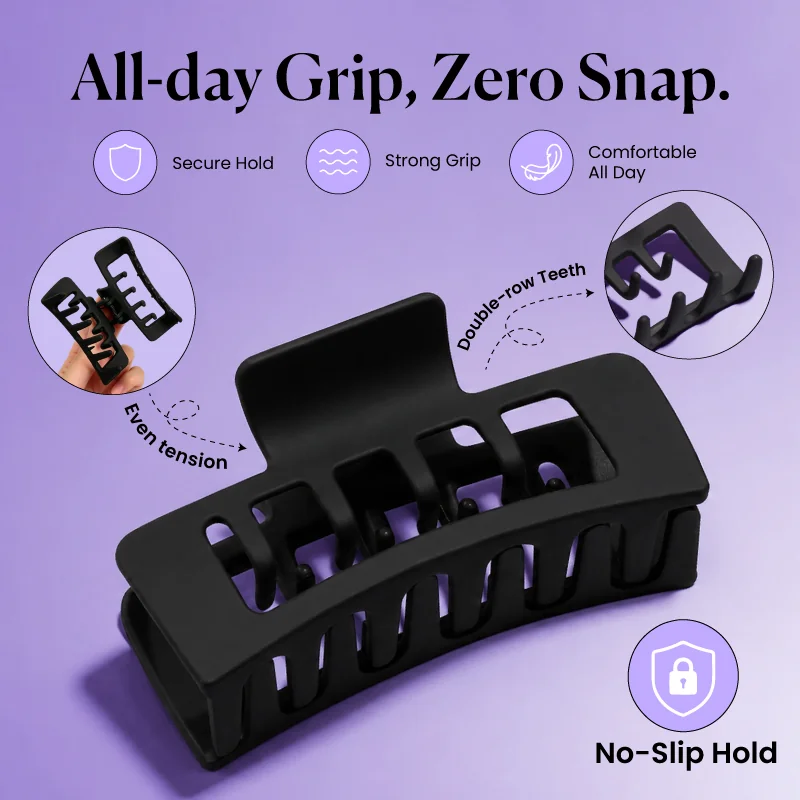 St Future All-Day Grip Zero-Snap Square Claw Clip