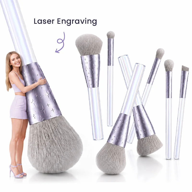 St Future Collection de pinceaux de maquillage célestes gravés au laser