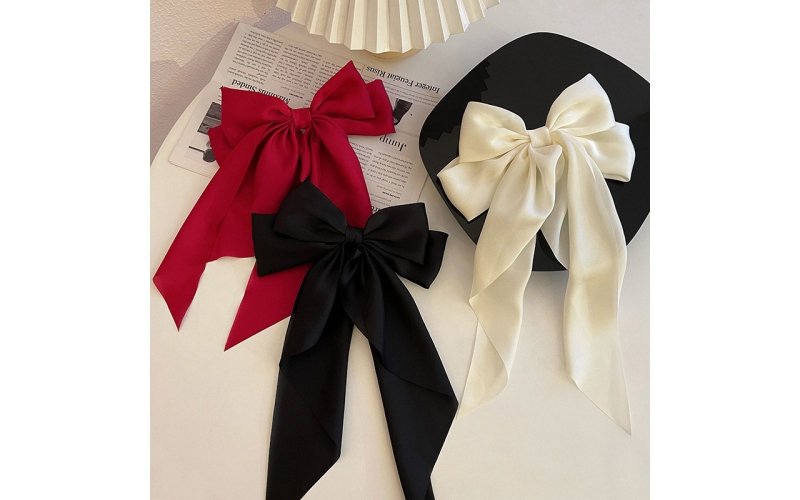 XXL Satin Bow Hair Clip Collection