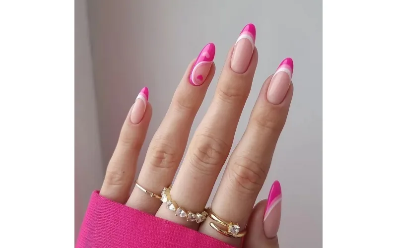 St Future Red & White Valentine Nail Art Press-On Nails