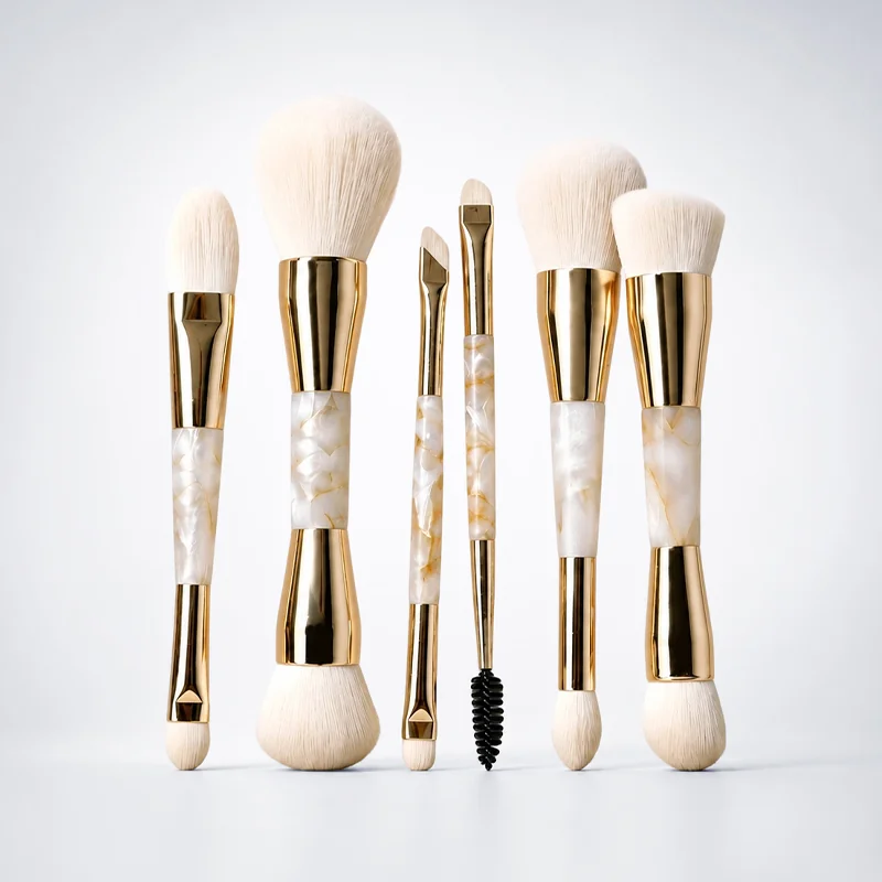 St Future Juego de brochas de maquillaje de doble punta Mist Luxe