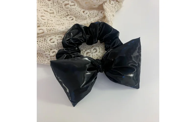 St Future Black Satin Bow Headband & Clip Collection