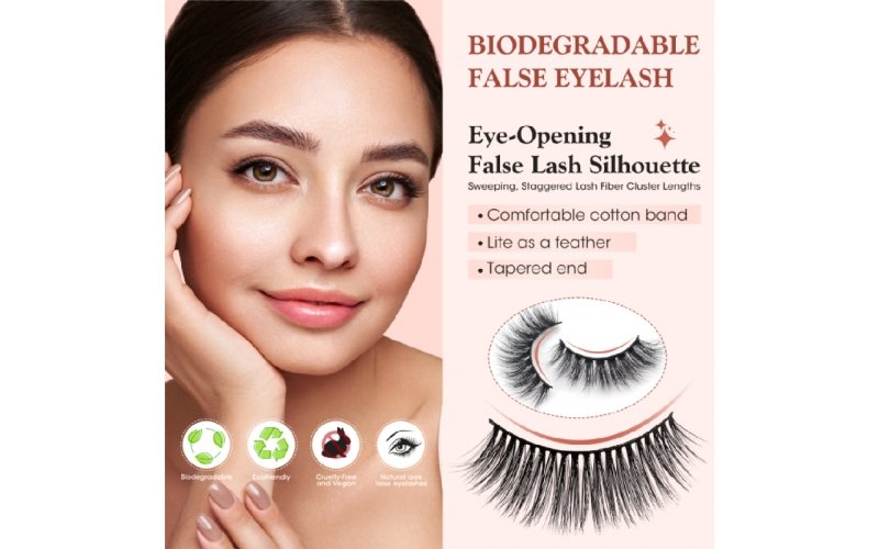 Biodegradable Plant-Fiber Cluster Lashes